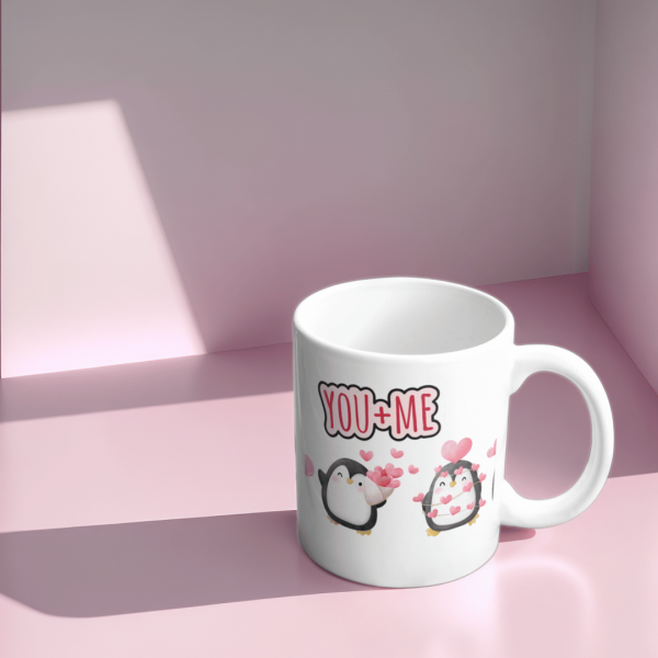 You + Me Cute Penguin Mug - Image 3