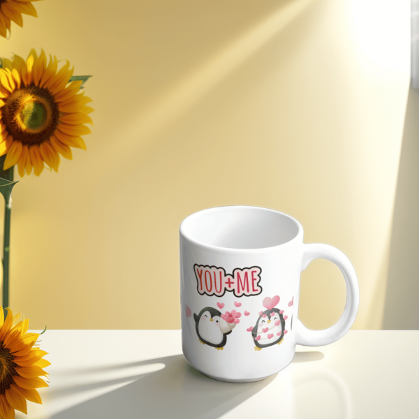 You + Me Cute Penguin Mug - Image 2