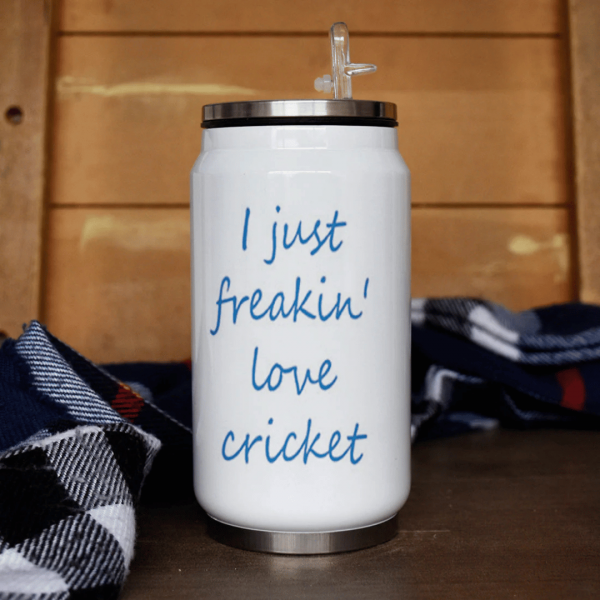 Personalized Cricket Theme Can with Custom Name